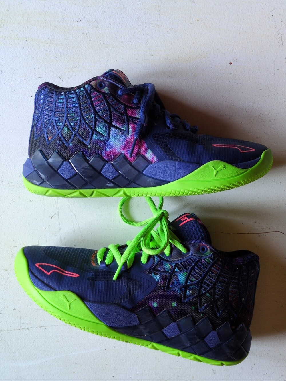 Puma X LaMelo Basketball Shoes Sz 6.5 Galaxy 1.1  Purple Neon